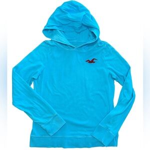 VTG Y2K men’s Logo Hollister preppy casual beachy lightweight pullover hoodie XL